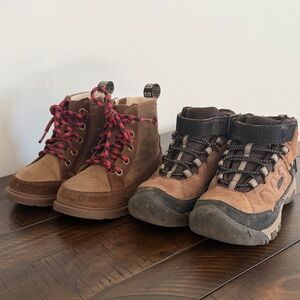 UGG Brown and Black Kids Boots Set